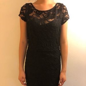 H&M Black floral and Lacy dress used